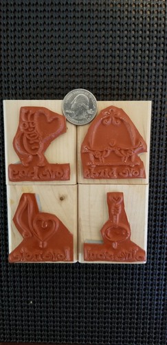 STAMPIN' UP 2005 SET of 8 Wood Mounted Rubber Stamps LOVE and Seasons - Picture 2 of 4