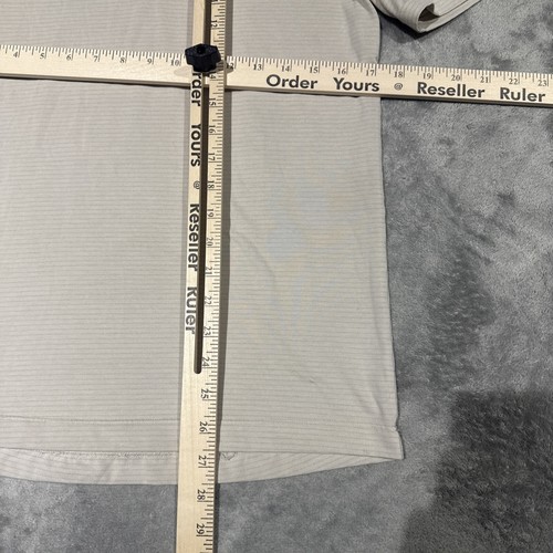 Lululemon Shirt Herren mittelgrau gestreift Polo Evolution Performance Stretch - Bild 4 von 7