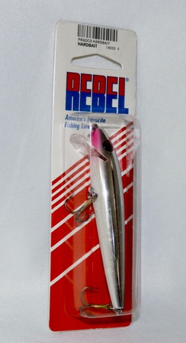 Rebel Pradco Hardbait Fishing Silver Black Minnow 3.5” NIP #14020V - Picture 6 of 10