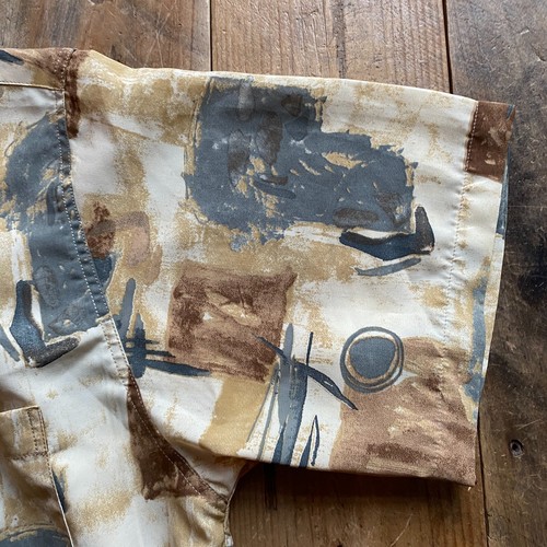 Vintage Dakar 4x4 Short Sleeve Pattern Shirt - Beige/Brown - L - Textiles Tacara - Picture 3 of 10