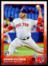 2015 TOPPS #77 EDWIN ESCOBAR ROOKIE CARD BOSTON RED SOX/RC. rookie card picture