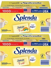 2 Packs Splenda No Calorie Sweetener Portion Packets 1000 ct 2.2 lbs Each Pack