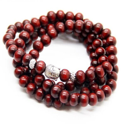8mm red sandalwood Bracelet Anniversary Stones Zen