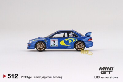 ミニカー SUBARU IMPREZA SPORT Mini GT 1:64 #512 SUBARU Impreza WRC97 1997 Rally Sanremo