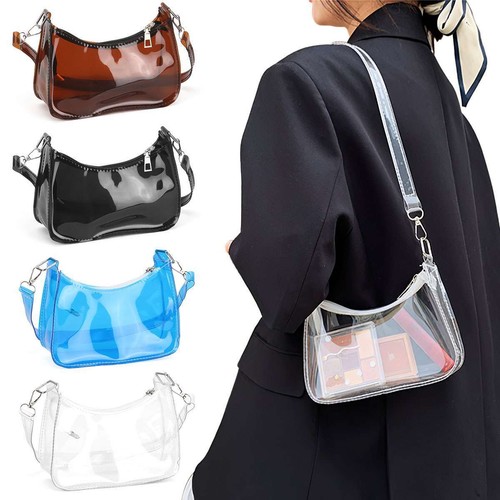 Casual Mini Womens Transparent Tote Bag PVC Stadium Approved Handbag Purse 2025 - Picture 5 of 16