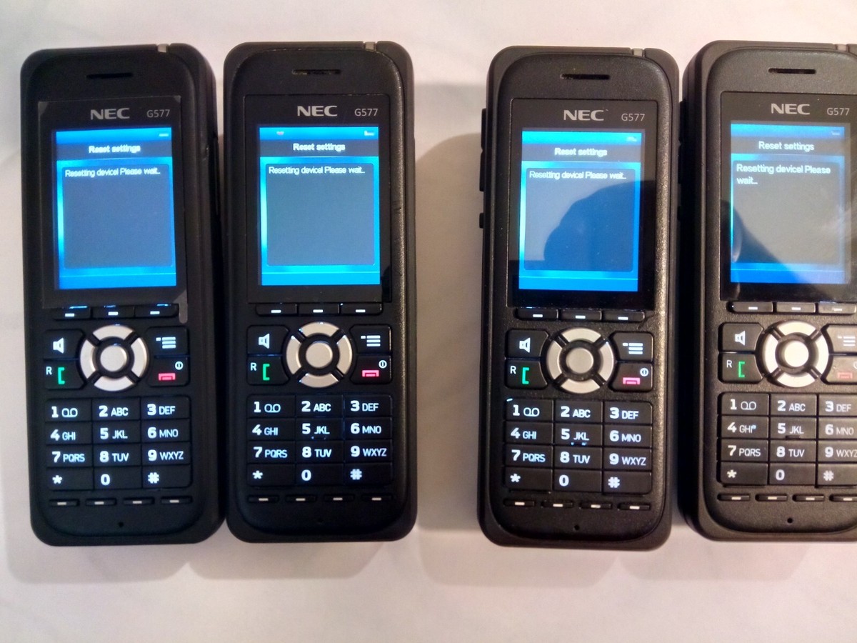 LOT OF 4 NEC G577 DECT HANDSET,ONLY HANDSET COLOR BLACK