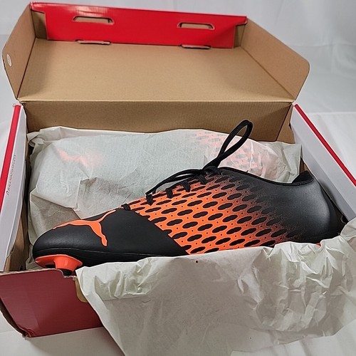 Puma Spirit 3 Soccer Shoes Mens 13 Neon Orange Black Sports Football Athletic - Picture 8 of 8
