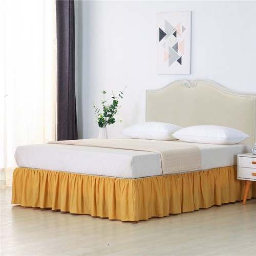 Nueva Falda de Cama Elástica Polvo Volantes Ajuste Fácil Envolvente Doble Completa Queen King Size - Imagen 28 de 90