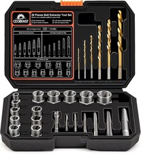 26Pcs Bolt Extractor Kit and Left Handed Drill Bit, Easy Out Screw Extractor wit