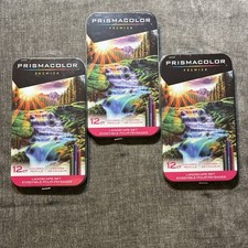LOT of 3 - Prismacolor Colored Pencils, "Landscape Set" 36 pencils, Soft core