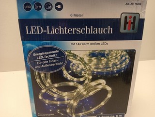 HI 75029 Lichterschlauch Lichtschlauch 6m warmweiss mit 144LEDs für aussen und