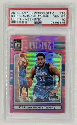 2016-17 Optic Court Kings Karl-Anthony Towns PINK PRIZM /25 #15 PSA 10 POP 2
