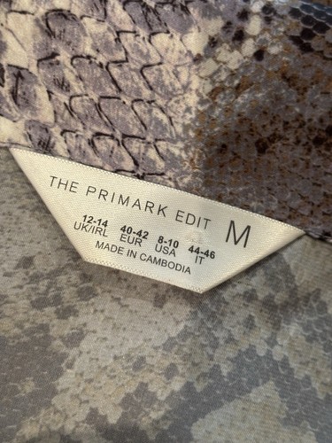 The Primark Edit Women Animal Print Satin Shirt Size M/L - Picture 5 of 5