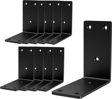 8packs Metal Corner Brackets,  90 Degree Angle Post Bracket-4"x 4" Large Conne...
