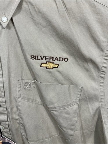 NWT Chevy Silverado Men's Size Large /Tan /Crew Shirt /Cutters & Buck Brand - Picture 2 of 11