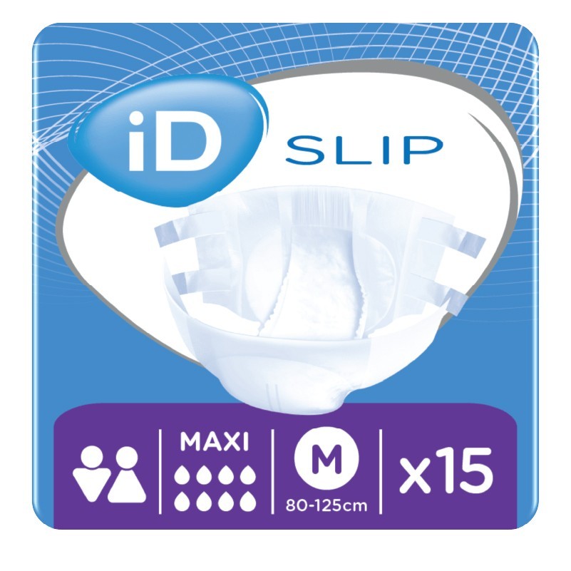 iD Slip Maxi - Medium - 3 Packs of 15 - Incontinence Slips Cotton Feel - 3700 ml - Image 5