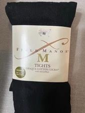 Marshall Field’s Brand Tights Field manor Womens medium Black Vintage Classic