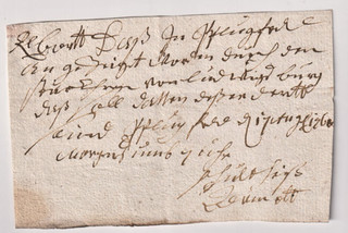 1760 Pflugfelden Bescheinigung vom Schultheiß Meldung Deserteur aus Ludwigsburg