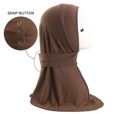 Instant Headscarf Women Hijab Muslim Shawl Wrap Turban Modal Button Prayer Niqab