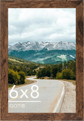 6x8 Picture Frame Deep Brown for Wall Hanging or Tabletop, Wood 6