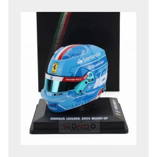 Casque Charles Leclerc 2024 Miami GP - Looksmart 1/5 - Miniature F1 Ferrari