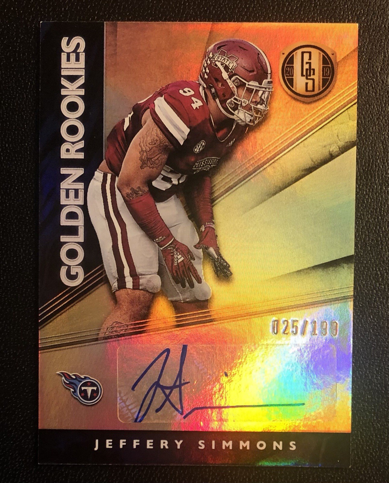 Jeffery Simmons Panini Gold Standard Golden Rookies Autographs #JSI Base