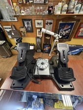 Saitek Pro Flight Rudder Pedals Flight Pedal USB Wired for PC Black/Silver Adj.