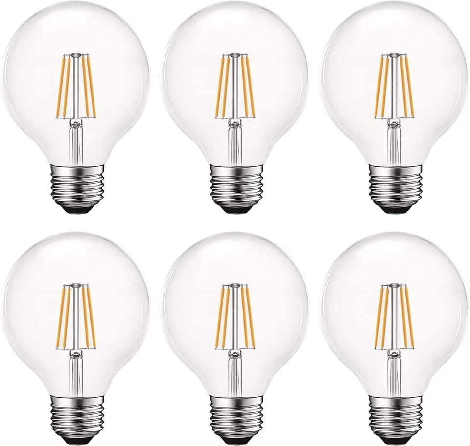 Vintage Style Dimmable G25 LED Globe Bulbs - 60W Equivalent, 10,000 Hour Life - Image 3 of 4
