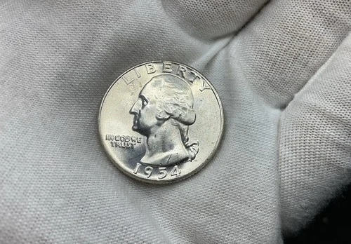 1954 Washington Quarter BU Uncirculated Mint State 90% Silver 25c US Coin Q113