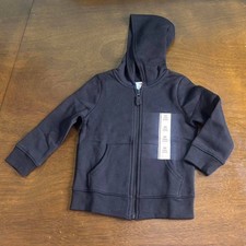 Cat Jack Kids' Black Jacket 2T Hoodie Full Zip Sweater NWT Toddler Fall Winter