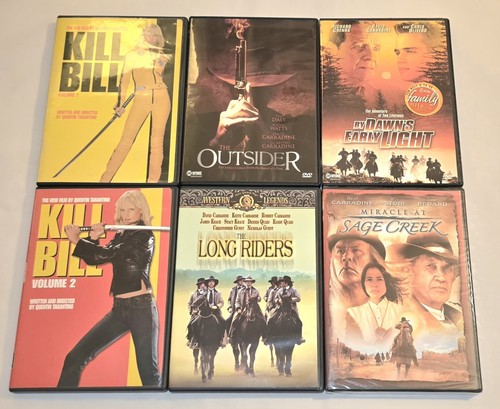 Kill Bill-Vol. 1 & 2, Long Riders, Outsider... David Carradine 6 DVD Lot - Picture 1 of 6