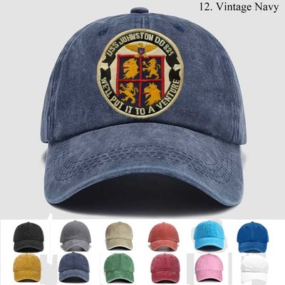 Customized Personalization Embroidered Hat Usn Uss Johnston Dd 821, Trucker Hat
