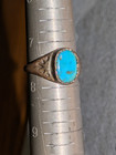 VINTAGE TURQUOISE  STONE STERLING SILVER 925 RING HANDCRAFTED SIGNED SIZE 7.5 — photo 9