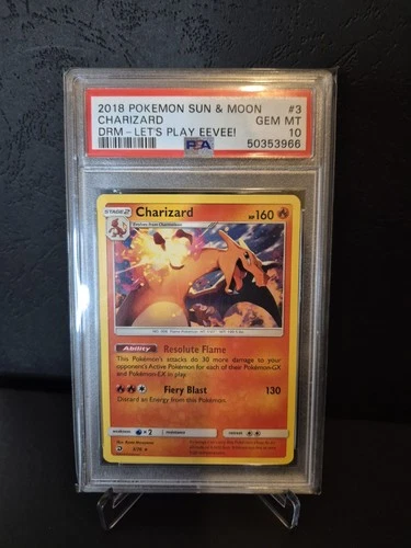 Pokémon Charizard #3 Let’s Play Eevee 2018 PSA 10 Gem Mint