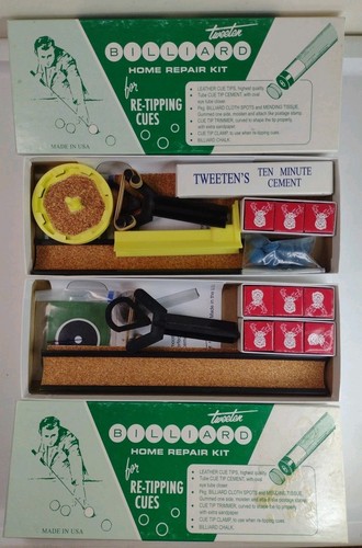 Kit de reparación para el hogar de billar Tweeten para volver a volcar tacos - Un kit completo más extras - Imagen 2 de 9