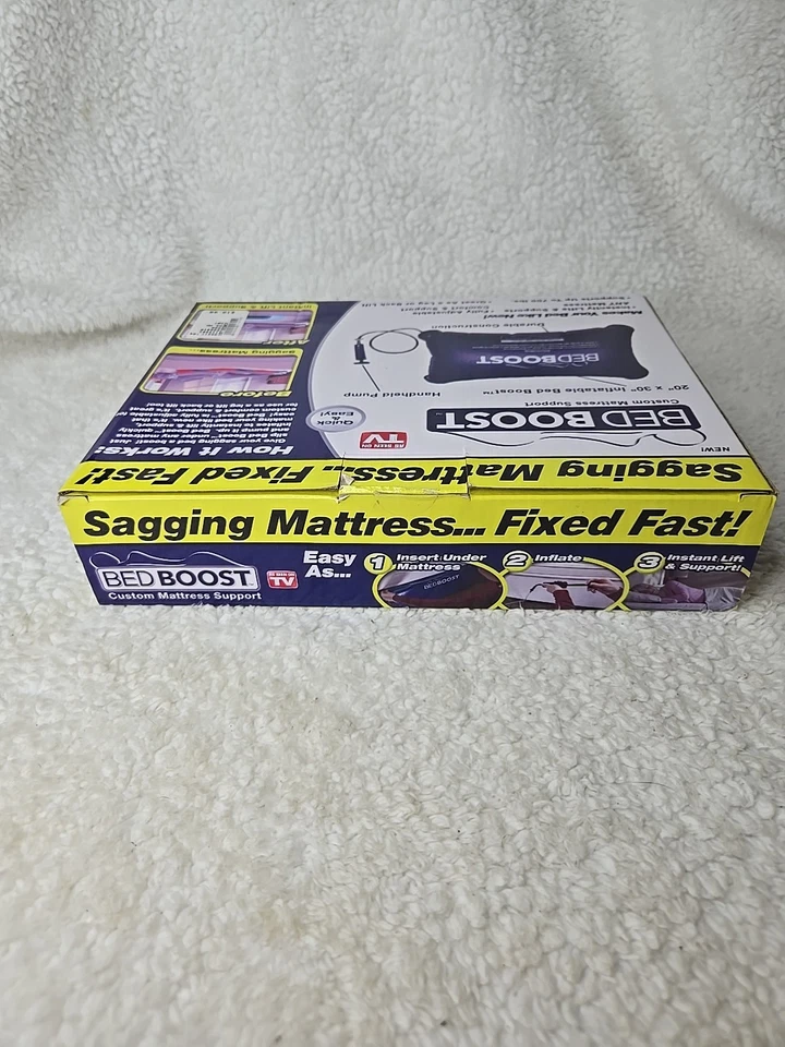 Bed Boost como visto na TV Box bomba instruções suporte colchão flácido 20" x 30" - Imagem 3 de 4