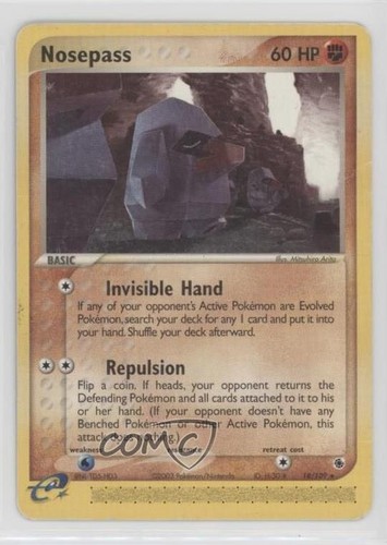 Nosepass Pokemon EX Ruby & Sapphire #18 2003 0k3a