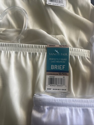 7 Pair Size 12 VanityFair "Perfectly Yours" Brief Panties 100% Nylon NWT 5X - Picture 4 of 8