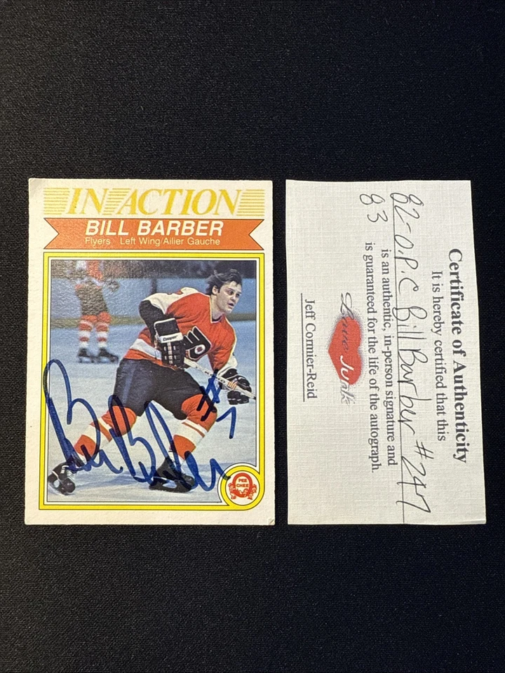 Bill Barber Autographed 1982-83 O-Pee-Chee Card #247 Flyers. - Image 2 of 4