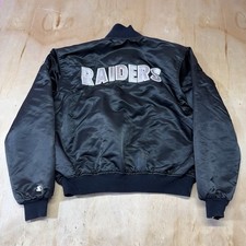 Vintage Oakland Raiders NFL Football Starter Pro Line Satin Jacket Size XL