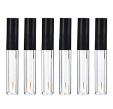 6Pcs 4Ml Eyeliner Vials Tube Empty Refillable Plastic Clear Mascara Tube Eyelash