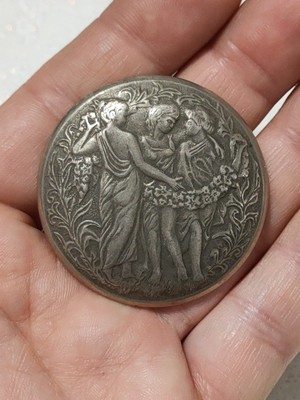 Antiker Metalldeckel Taschenuhr Vintage 