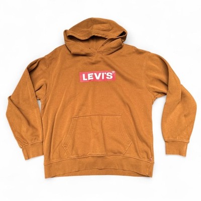 Levi-s Men's Orange and Brown Hoodie
