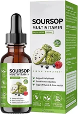 Soursop Multivitamin Liquid Drops, Bitters Liquid, Organic Soursop Leaf Extract