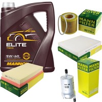 Mann Inspektionspaket 5L Mannol Elite 5W-40 FüR VW Polo 1.2 12V Seat Ibiza III