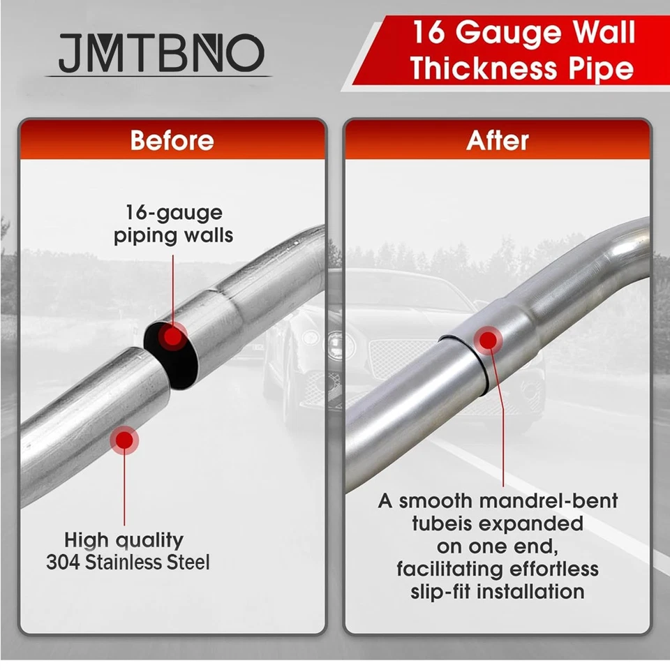 8x 2.5" tubo de escape mandril curva recta acero inoxidable para Mazda B3000 B4000 Foto 3 de 4