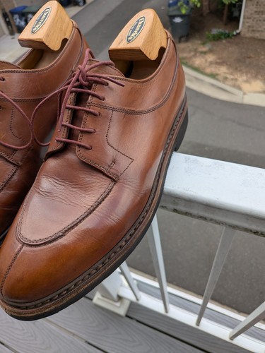 Paraboot Avignon Griff elegante braune Leder-Derbyschuhe mit geteilter Zehenpartie, 10 - Bild 4 von 24