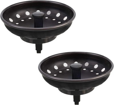Kitchen Sink Stopper and Strainer 2 Pack Oil Rubbed Bronze Sink Basket Stra