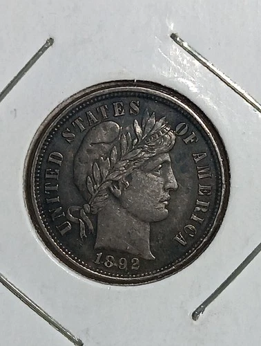 1892 - United States - Barber 10C Dime - First Year Silver .900 🇺🇸 Item F19T12