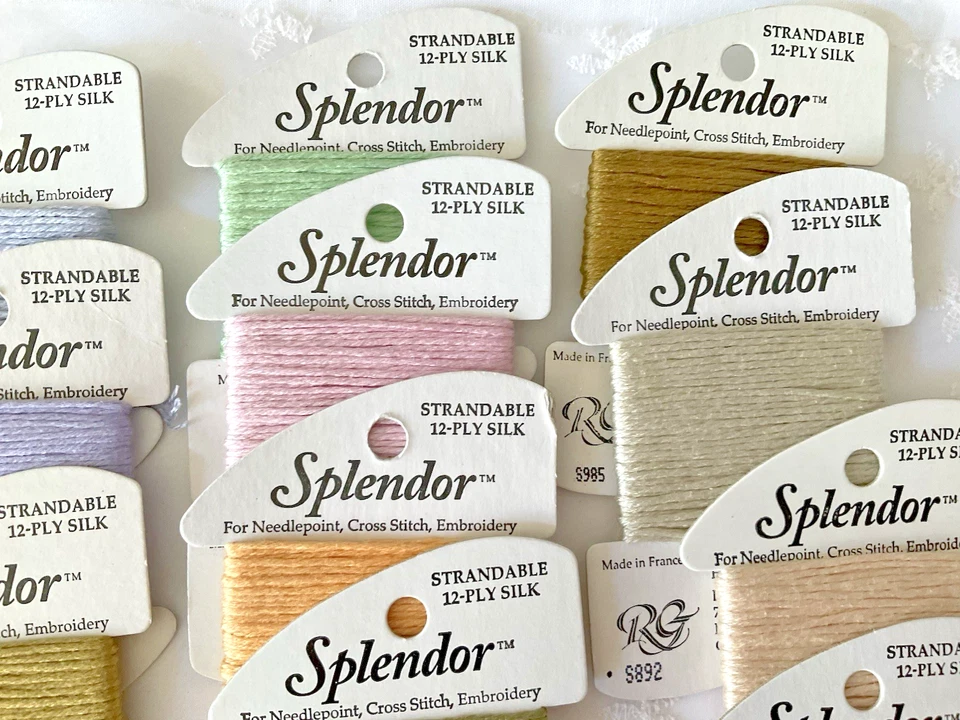 Rainbow Gallery Needlepoint Embroidery Thread Lot of 11 Splendor Pastel Colors - Image 3 of 4